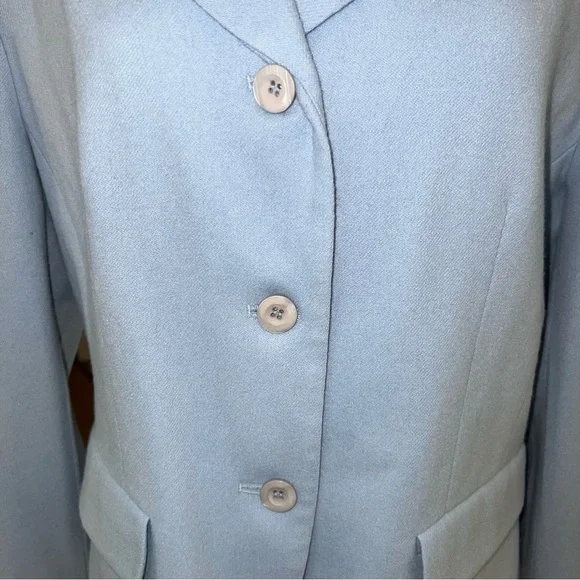 Pendleton Light Blue Wool Blazer – Size 14, Lined with 3-Button Closure - Picture 5 of 11